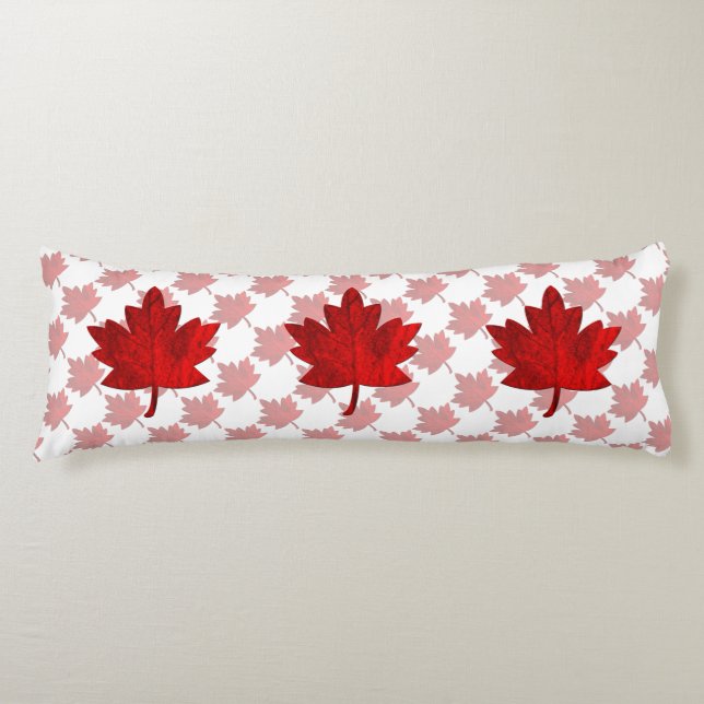 Coussins Longs Feuille d'érable du Canada par Shirley Taylor (Devant)