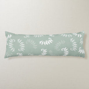 Coussins Longs Feuilles botaniques verts turquoises