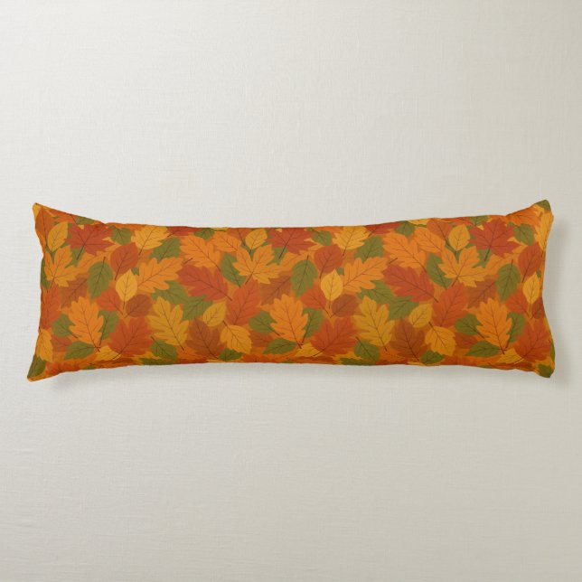 Coussins Longs Feuilles classiques d'automne à motifs (Devant)