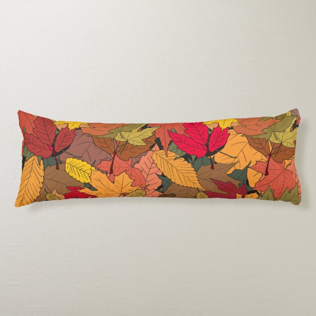 Coussins Longs Feuilles d'automne colorées (Devant)