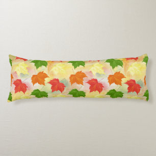 Coussins Longs feuilles d'automne de l'aquarelle
