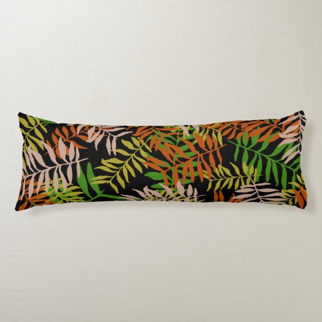 COUSSINS LONGS FEUILLES DE LA NATURE DE LA JUNGLE  (Devant)