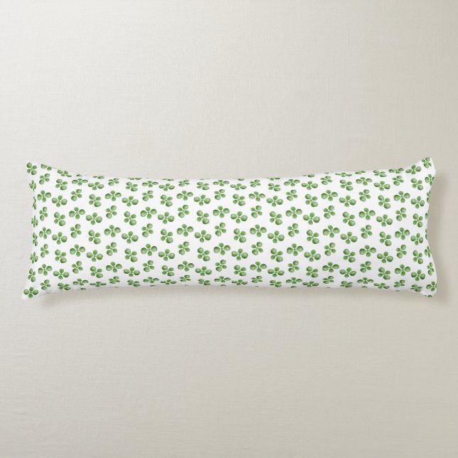 Coussins Longs Feuilles de succulente vertes modernes et amicales (Devant)