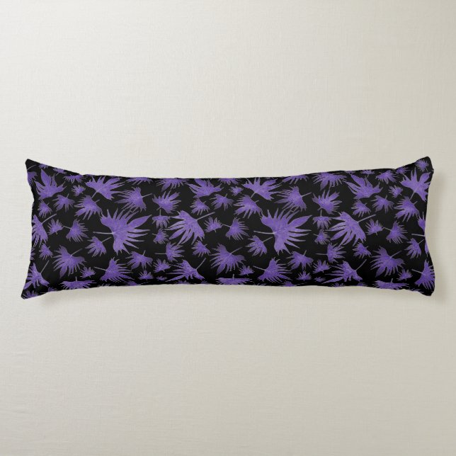 Coussins Longs Feuilles de vigne canarienne violet (Devant)