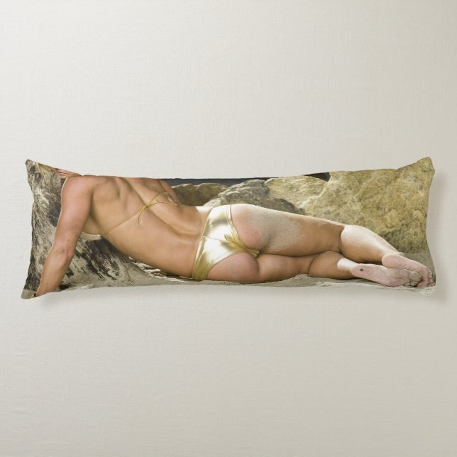 Coussins Longs Fille chaude de forme physique (Devant)