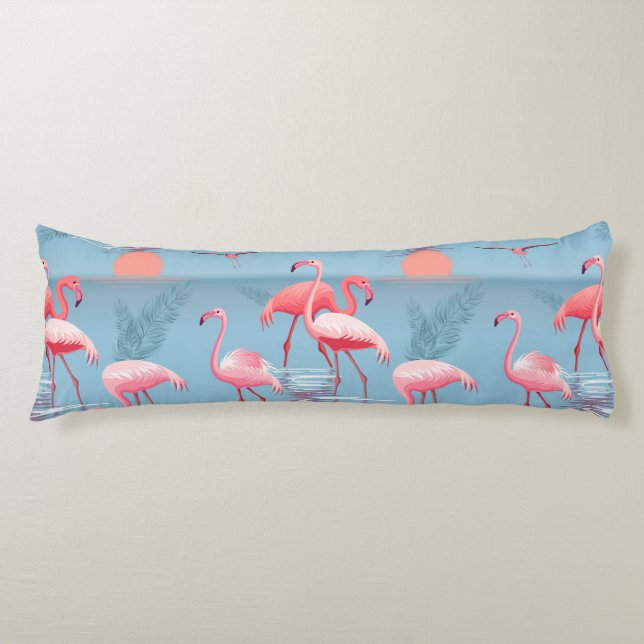 Coussins Longs Flamants Motif 1 (Devant)