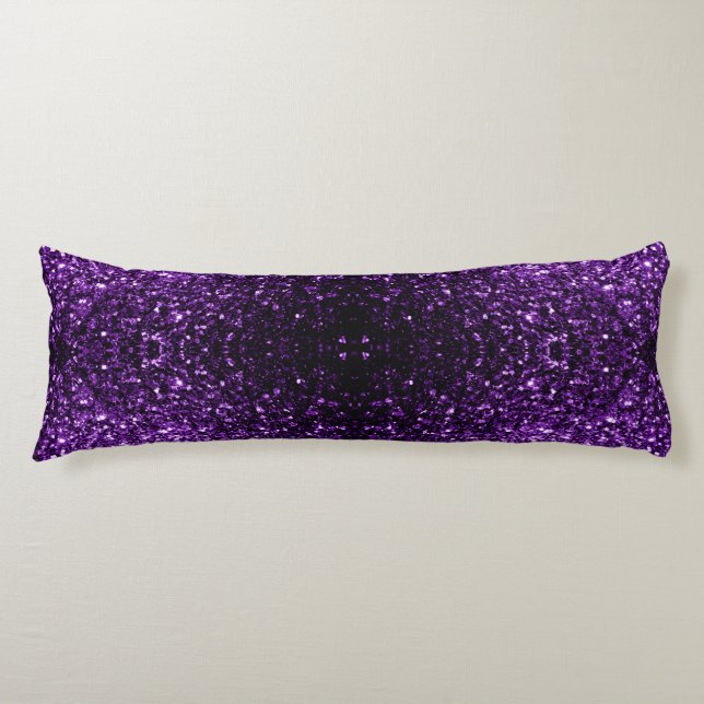Coussins Longs Flamme de parties scintillant foncé violet brillan (Devant)