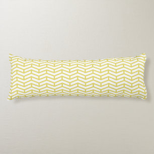 Coussins Longs Flèches croquantes opposées Chevron Blanc jaune