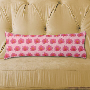 Coussins Longs Fleur d'aptenia rose sans joint sur l'oreiller cor
