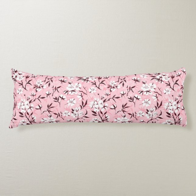 Coussins Longs Fleur de cerisier blanc (Devant)