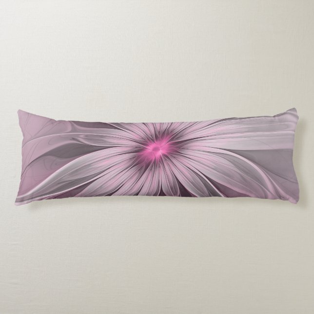 Coussins Longs Fleur de fantaisie Art abstrait de prune floral fr (Devant)