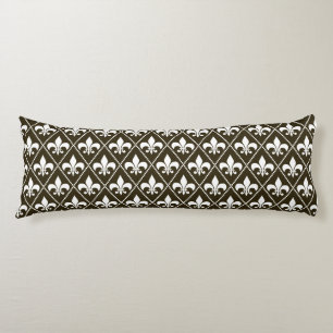 Coussins Longs Fleur de Lys au chocolat