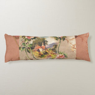 Coussins Longs Fleur de naissance victorienne de l'époque 1800