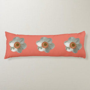 Coussins Longs Fleur de printemps de jonquille rose