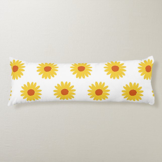 Coussins Longs Fleur de tournesol jaune Motif simple à fleurs (Devant)