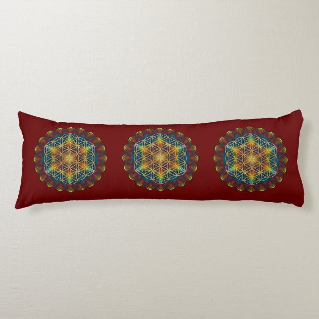 Coussins Longs Fleur de vie / Blume des Lebens - Mandala III (Devant)