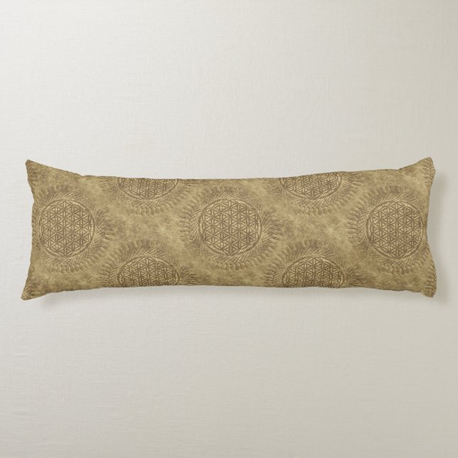 Coussins Longs Fleur de vie - soleil - motif continu 4 (Devant)