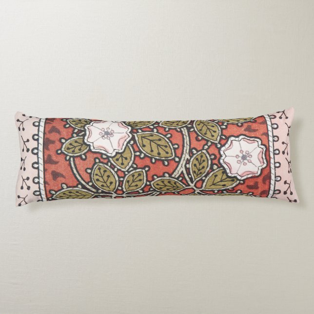 Coussins Longs Fleur d'illustration Rose sauvage Vintage (Dos)