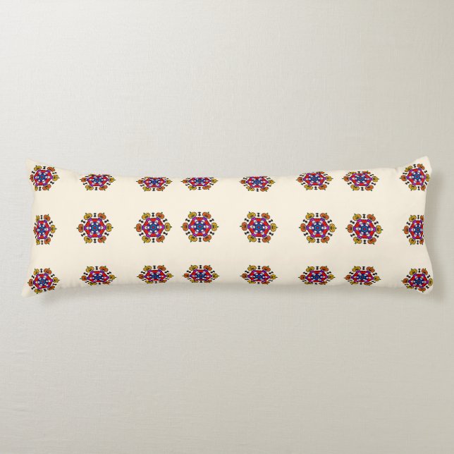 Coussins Longs Fleur géométrique effrayante (Devant)