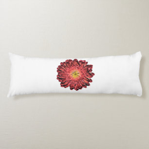 Coussins Longs Fleur marguerite rouge
