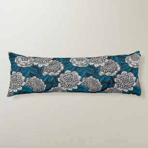 Coussins Longs Fleurs blanches de waratah