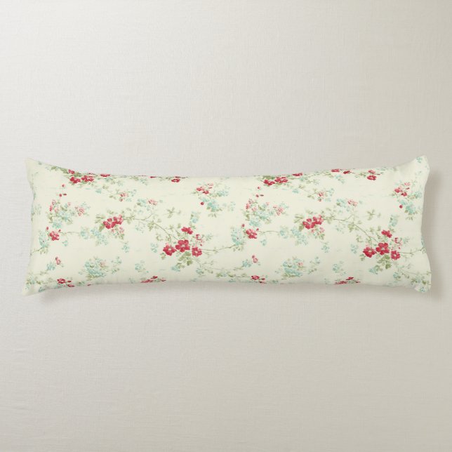 Coussins Longs Fleurs chics Shabby (Devant)
