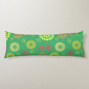 Coussins Longs Fleurs d'automne colorées dans des tons chauds