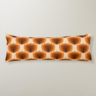 Coussins Longs Fleurs de tulipe orange rétro