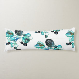 Coussins Longs Fleurs de verre de mer et bling