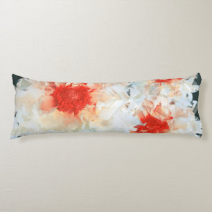 Coussins Longs Fleurs d'oreiller du corps Cubiste noir blanc
