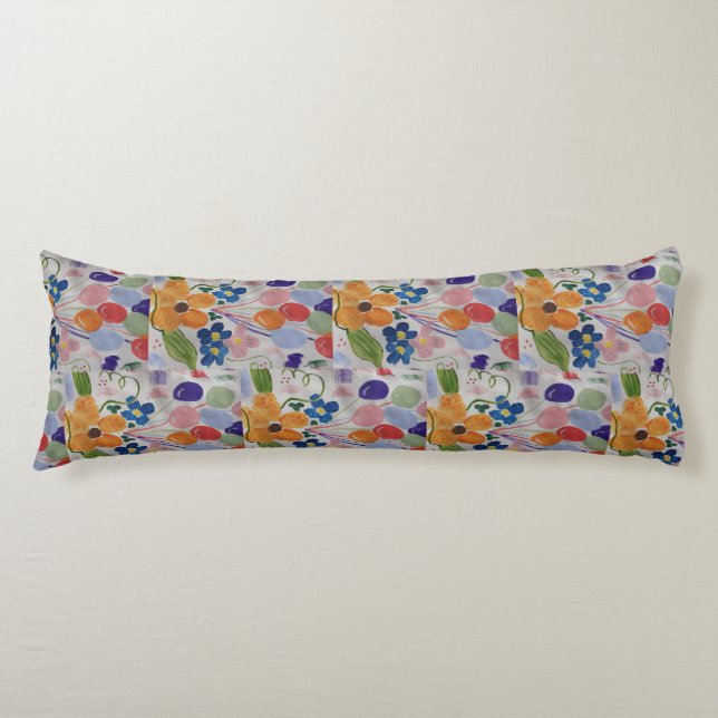 Coussins Longs Fleurs et ballons (Devant)