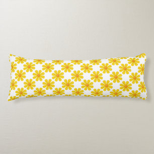 Coussins Longs Fleurs jaunes printanières pour décoration familia