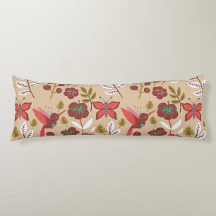 Coussins Longs Fleurs motifs florales sans soudure, oiseaux, papi