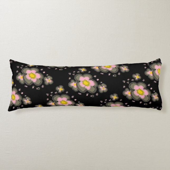 Coussins Longs Fleurs roses (Devant)