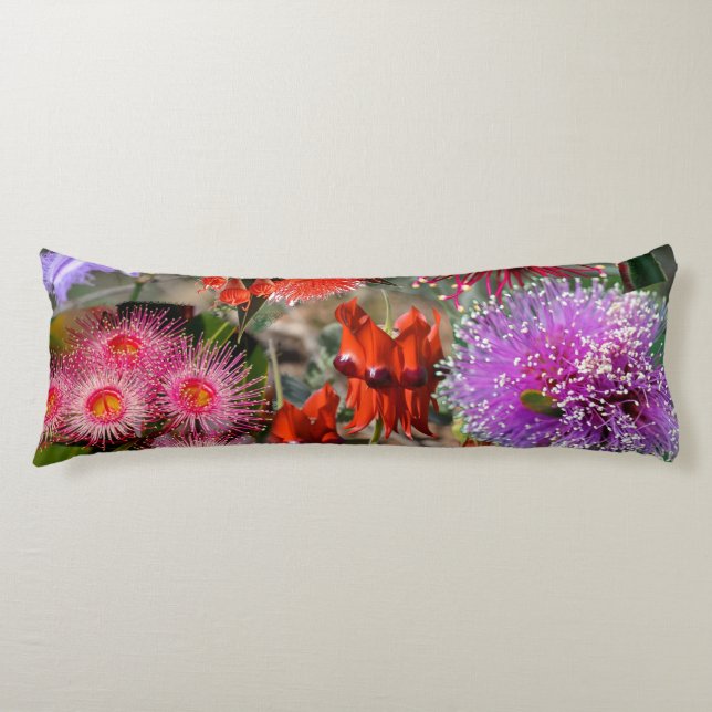 Coussins Longs Fleurs Sauvages Natives Australiennes (Devant)