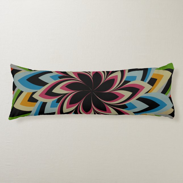 COUSSINS LONGS FLEURS TOURBILLON COLORÉES (Devant)