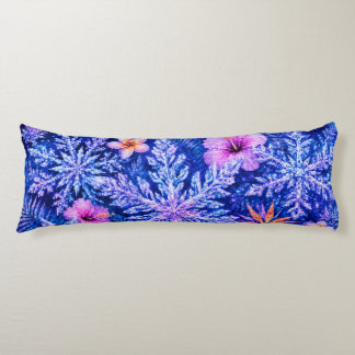 Coussins Longs Flocons de neige hivernaux tropicaux