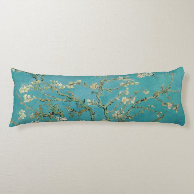 Coussins Longs Floraison d'amandier, Peinture à l'huile, Vincent  (Devant)