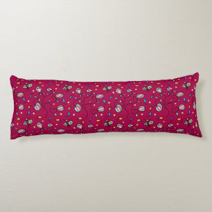 Coussins Longs Floral et papillon drôle sans couture motif rose