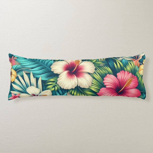 Coussins Longs Floral hawaïen/tropical (Devant)