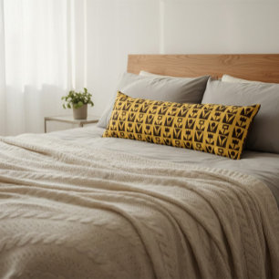 Coussins Longs Floral jaune géométrique Abstrait