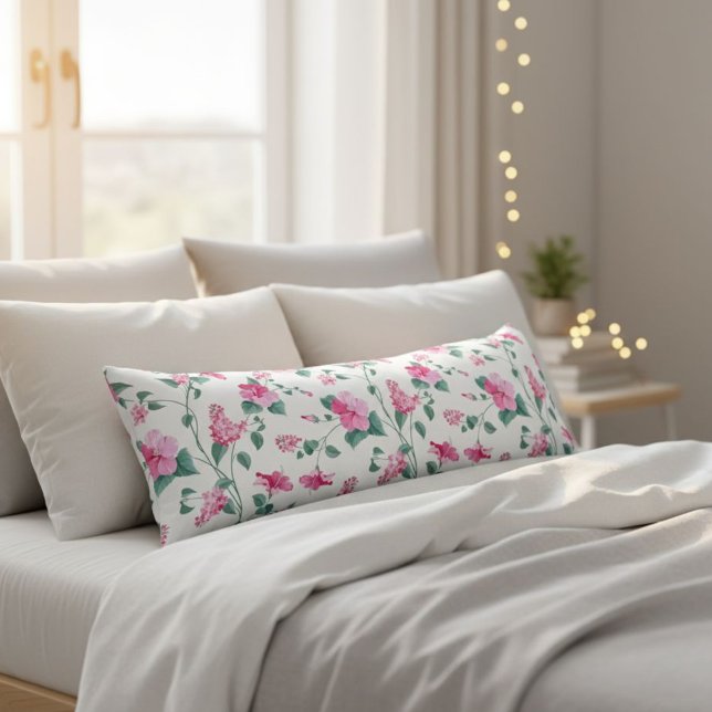 Coussins Longs floral pillow, flower print pillow, decorative  (Créateur téléchargé)