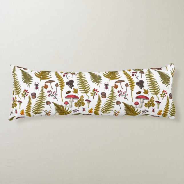 Coussins Longs Flore et faune boisées 2 (Devant)