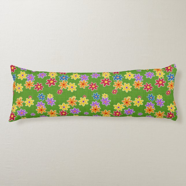Coussins Longs Flower Power Fabric Motif + vos idées (Devant)