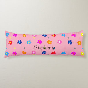 Coussins Longs Flower Power Pink Personnalisé