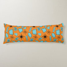 Formes atomiques MCM Turquoise sur orange