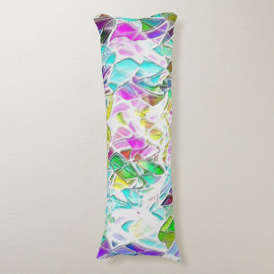 Coussins Longs Formes de couleurs douces sur un bouillon de lait