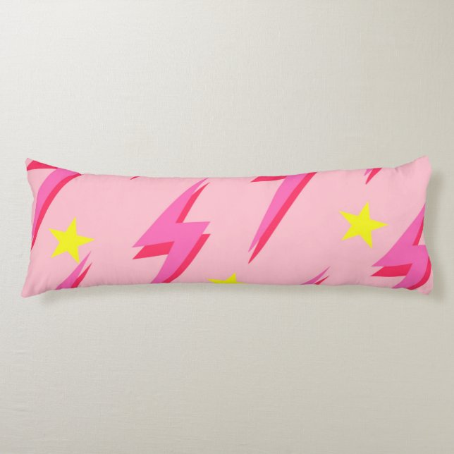 Coussins Longs Foudre rose Stormy Sky & Thunder Flash (Devant)