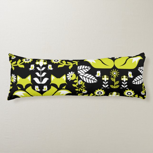 Coussins Longs Fox Nordic Scandinavian Folk Art nappe (Devant)
