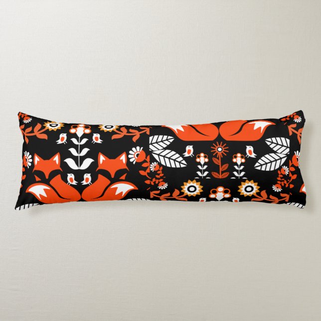 Coussins Longs Fox Nordic Scandinavian Folk Art nappe (Devant)